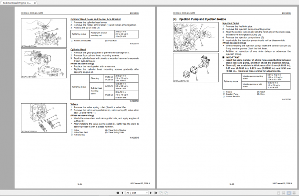 Kubota Diesel Engine OC60 E3 OC95 E3 Workshop Manual EN 2