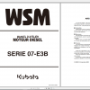 Kubota Diesel Motor Series 07 E3B Workshop Manual FR 1