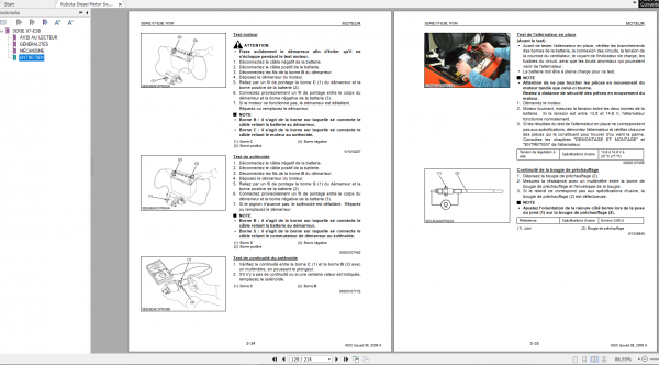 Kubota Diesel Motor Series 07 E3B Workshop Manual FR 4