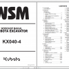 Kubota Excavator KX040 4 Workshop Manual 1