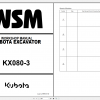 Kubota Excavator KX080 3 Workshop Manual EN 1
