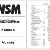 Kubota Excavator KX080 4 Workshop Manual EN 1