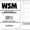 Kubota Excavator KX61 3 KX71 3 Service Chapter Workshop Manual EN 1
