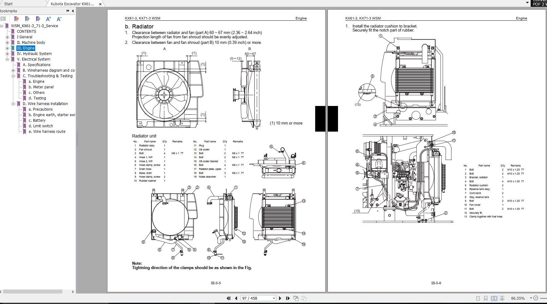 Kubota Excavator KX613 KX713 Service Chapter Manual EN