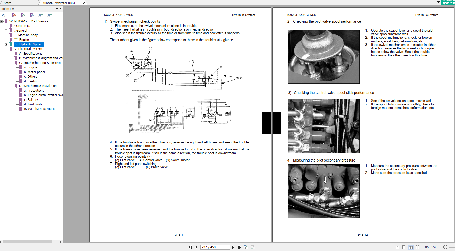 Kubota Excavator KX613 KX713 Service Chapter Manual EN