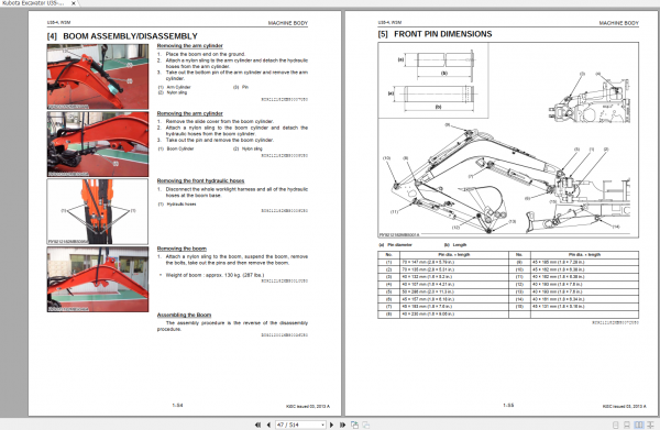 Kubota Excavator U35 4 Workshop Manual EN 2