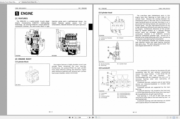 Kubota Front Mout Mower F2000 F2100 F2100E F2400 Workshop Manual ENFR 3