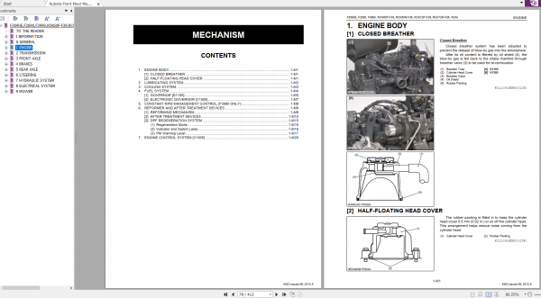 Kubota Front Mout Mower F2690 F2690E F3990 RCK60P 60R 72P 72RF36F39 Workshop Manual EN 2