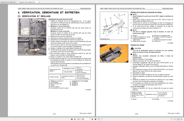 Kubota Front Mout Mower F2880 F2880E F3680 RCK72R 60P 60RF36 Workshop Manual ENFR 4
