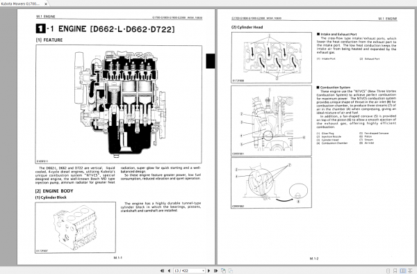 Kubota Mowers G1700 G1800 G1900 G2000 Workshop Manual EN 2