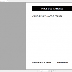 Kubota Tractor B21 Users Manual FR 1