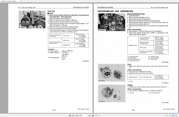 Kubota Tractor Loader Backhoe B21 TL421 BT751 Workshop Manual EN 3