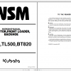 Kubota Tractor Loader Backhoe B26 TL500 BT820 Workshop Manual EN 1