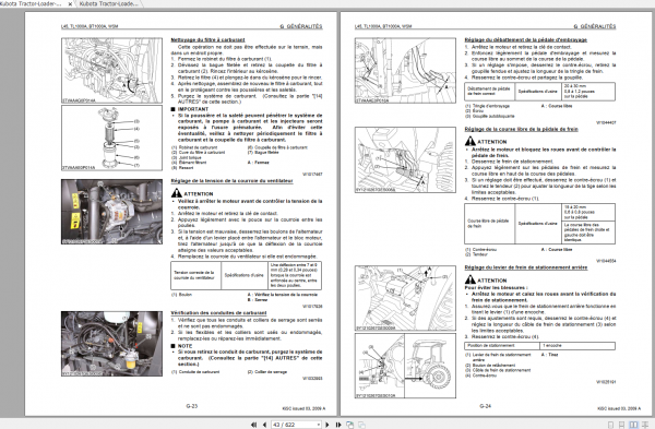 Kubota Tractor Loader Backhoe L45 TL1000A BT1000A Workshop Manual ENFR 2