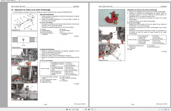 Kubota Tractor M59 TL1350 BT1200 Workshop Manual FR 3