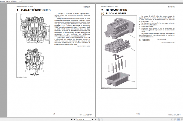 Kubota Tractor M7040SU M7040DT SU Workshop Manual FR 2