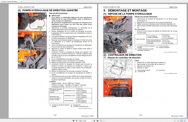 Kubota Tractor M7040SU M7040DT SU Workshop Manual FR 4