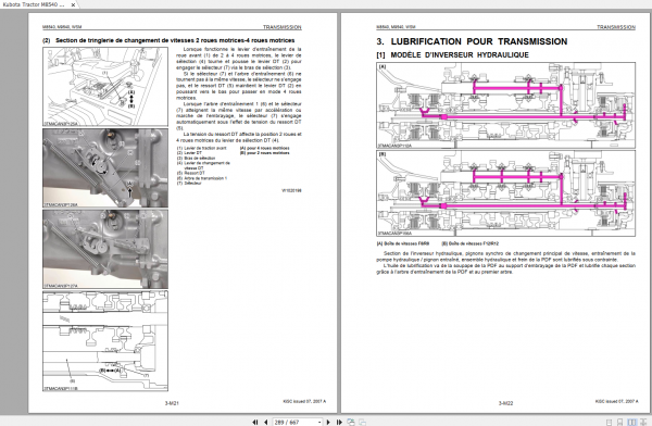 Kubota Tractor M8540 M9540 Workshop Manual FR 3