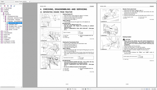 Kubota Tractor MX5000 Workshop Manual EN 2