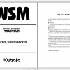 Kubota Tractors B2320 B2620 B2920 Workshop Manual FR 1
