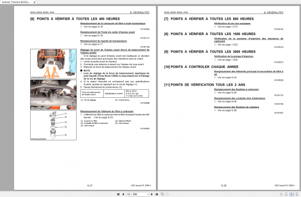 Kubota Tractors B2320 B2620 B2920 Workshop Manual FR 2