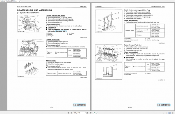 Kubota Tractors B7400 B7500 Workshop Manual EN 3