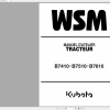 Kubota Tractors B7410 B7510 B7610 Workshop Manual FR 1