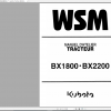 Kubota Tractors BX1800 BX2200 Workshop Manual ENFR 3