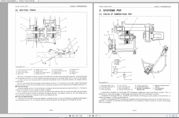 Kubota Tractors BX1800 BX2200 Workshop Manual ENFR 4