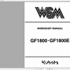 Kubota Tractors GF1800 GF1800E Workshop Manual EN 1