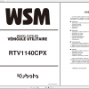 Kubota Utility Vehicle RTV1140CPX Workshop Manual ENFR 3