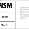 Kubota Zero Turn Mower ZD221 Workshop Manual ENFR 1