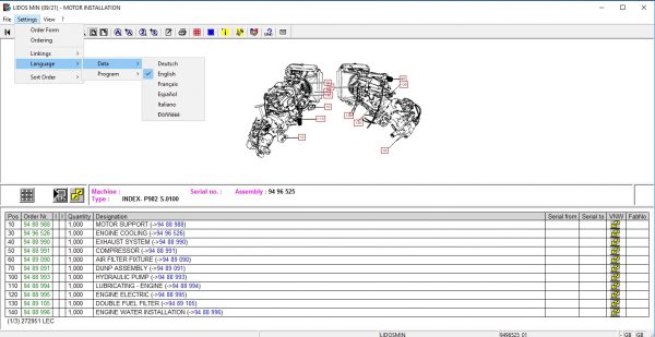 Liebherr Lidos Offline EN Mining Truck Excavator 09.2021 EPC Parts Catalog Service Documentation DVD 6