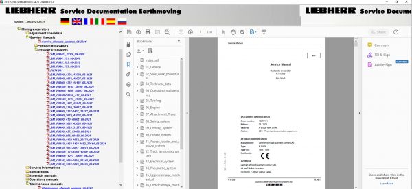Liebherr Lidos Offline EN Mining Truck Excavator 09.2021 EPC Parts Catalog Service Documentation DVD 7