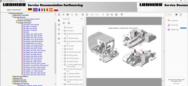 Liebherr Lidos Offline EN Mining Truck Excavator 09.2021 EPC Parts Catalog Service Documentation DVD 8