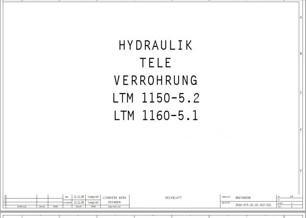 Liebherr Mobile Crane 160 Ton LTM1160 5.1 Electric Hydraulic Pneumatic Wiring Diagram 3