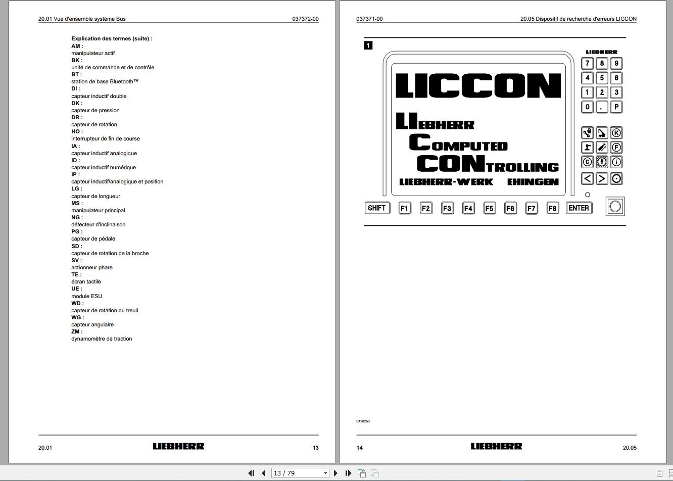 Liebherr Mobile Crane LTM 1350 6.1 Diagnostics Manual LICCON 2