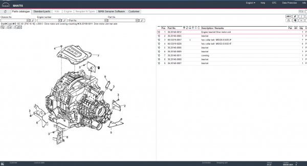 MAN MANTIS v666 09.2021 Electronic Parts Catalog DVD 7