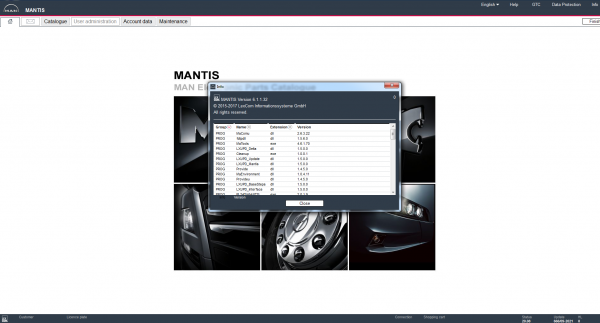 MAN MANTIS v666 EPC 09.2021 Spare Parts Catalog DVD 1 1