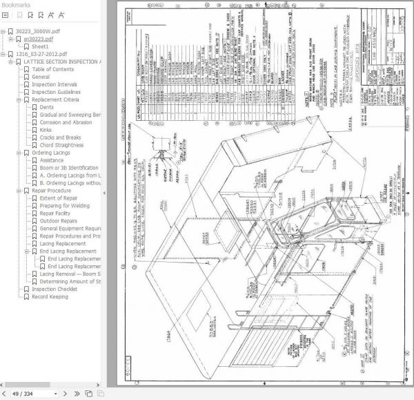 Manitowoc Cranes 3000W 30223 PM 12 12 2012 Spare Parts Manual PDF 2