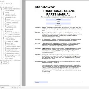 Manitowoc Cranes 4000W 40160 PM 12 05 2018 Spare Parts Manual PDF 1