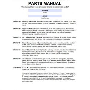 Manitowoc Cranes 4000W 40322 PM 06 25 2010 Spare Parts Manual PDF 1