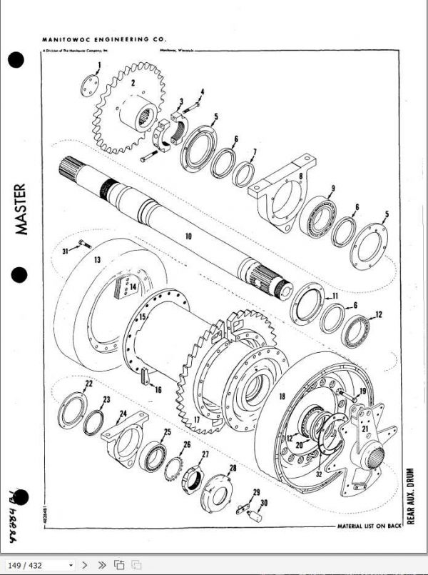 Manitowoc Cranes 4000W 40366 PM 10 26 2007 Spare Parts Manual PDF 2