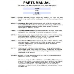 Manitowoc Cranes 4100W 41509 PM 06 10 2010 Spare Parts Manual PDF 1