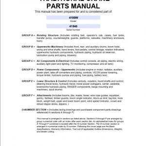 Manitowoc Cranes 4100W 41540 PM 03 13 2015 Spare Parts Manual PDF 1