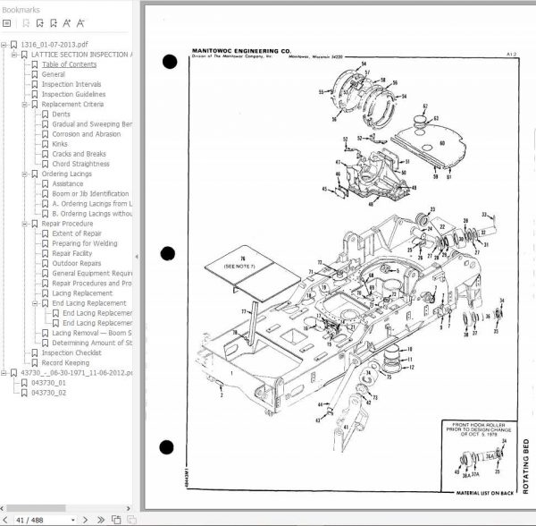 Manitowoc Cranes 4100W 41572 PM 12 23 2013 Spare Parts Manual PDF 2