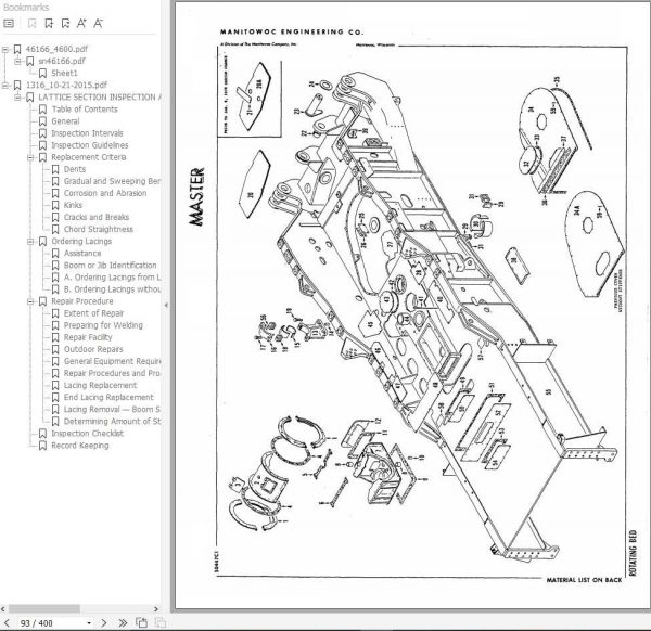 Manitowoc Cranes 4600 46166 PM 08 03 2018 Spare Parts Manual PDF 2