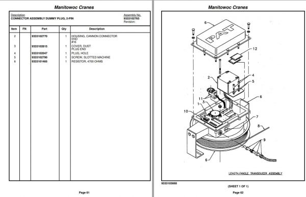 Manitowoc Cranes PM 220905 000 RT530E Spare Parts Manual PDF 2