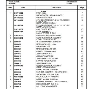 Manitowoc Cranes PM 222541 000 RT9000E Spare Parts Manual PDF 1