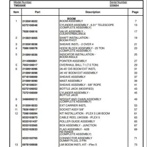 Manitowoc Cranes PM 223654 000 TMS500E Spare Parts Manual PDF 1